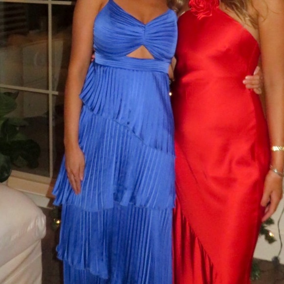 Abercrombie & Fitch Blue Tiered Dress - Picture 3 of 5